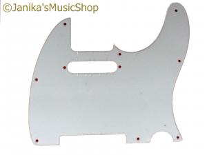 SOLID WHITE PICKGUARD SCRATCHPLATE FOR TELECASTER